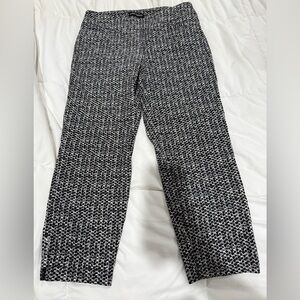 Hilary Radley Black and White Textured Pants